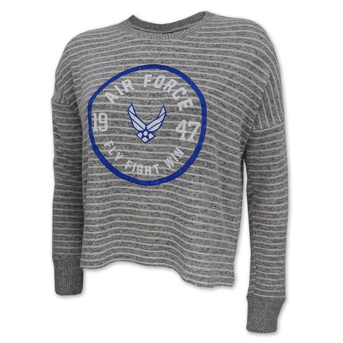 Air Force Ladies Cuddle Crewneck (Heather Stripe)