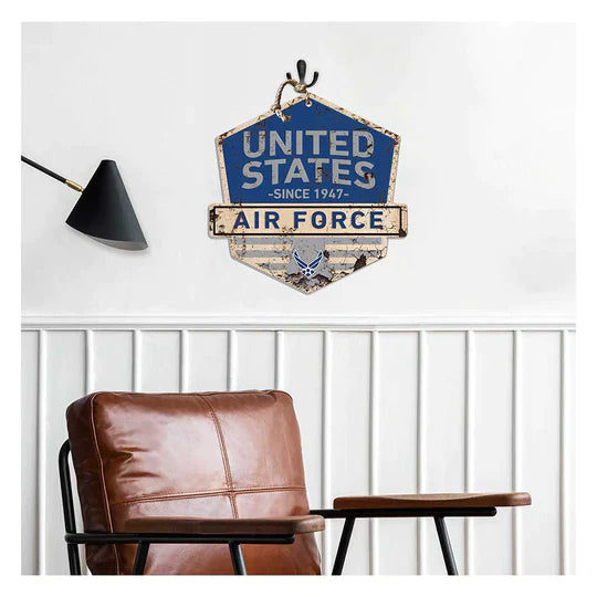 Air Force Rustic Badge Logo Sign