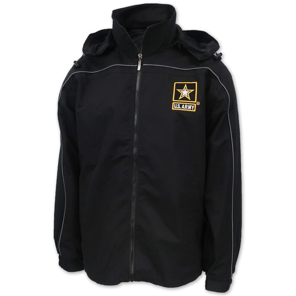 Army Star Solid Wind Jacket (Black)