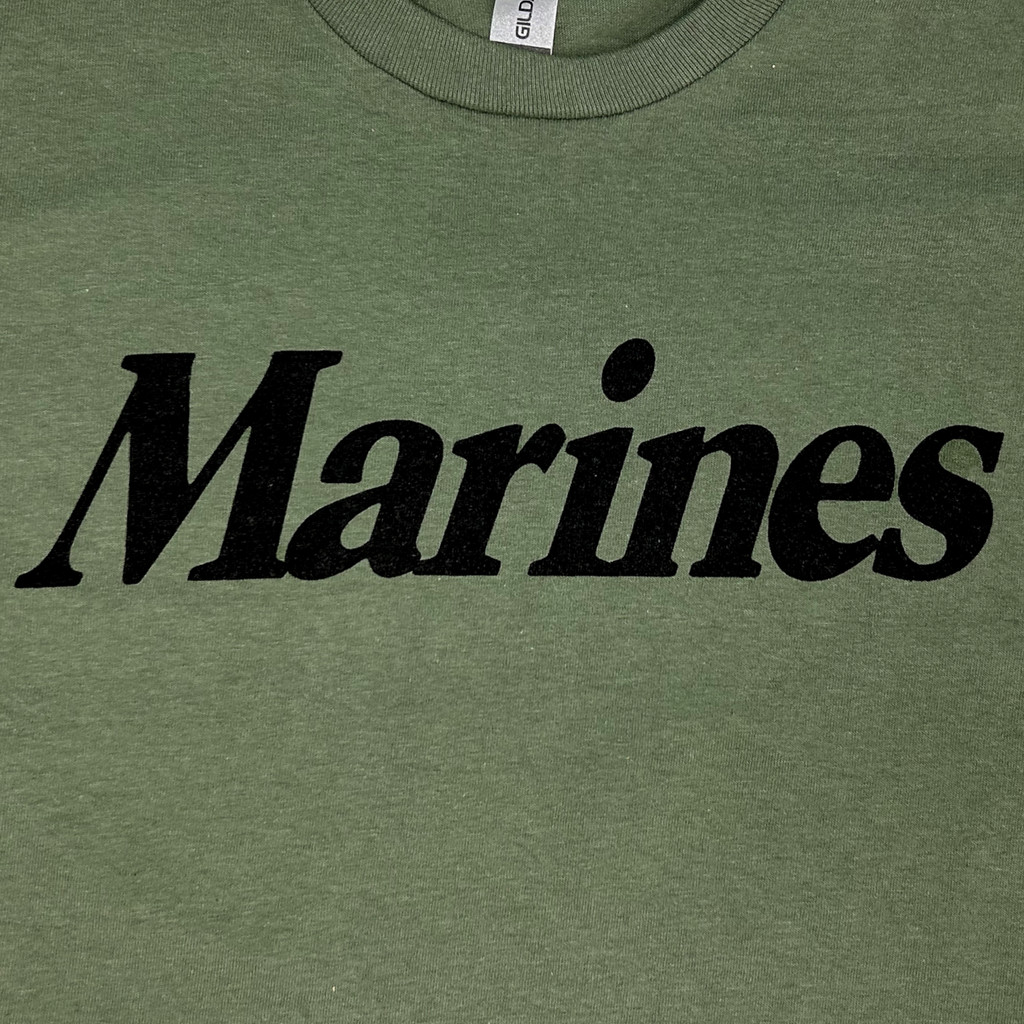 Marines Logo Core Long Sleeve T-Shirt (OD Green)