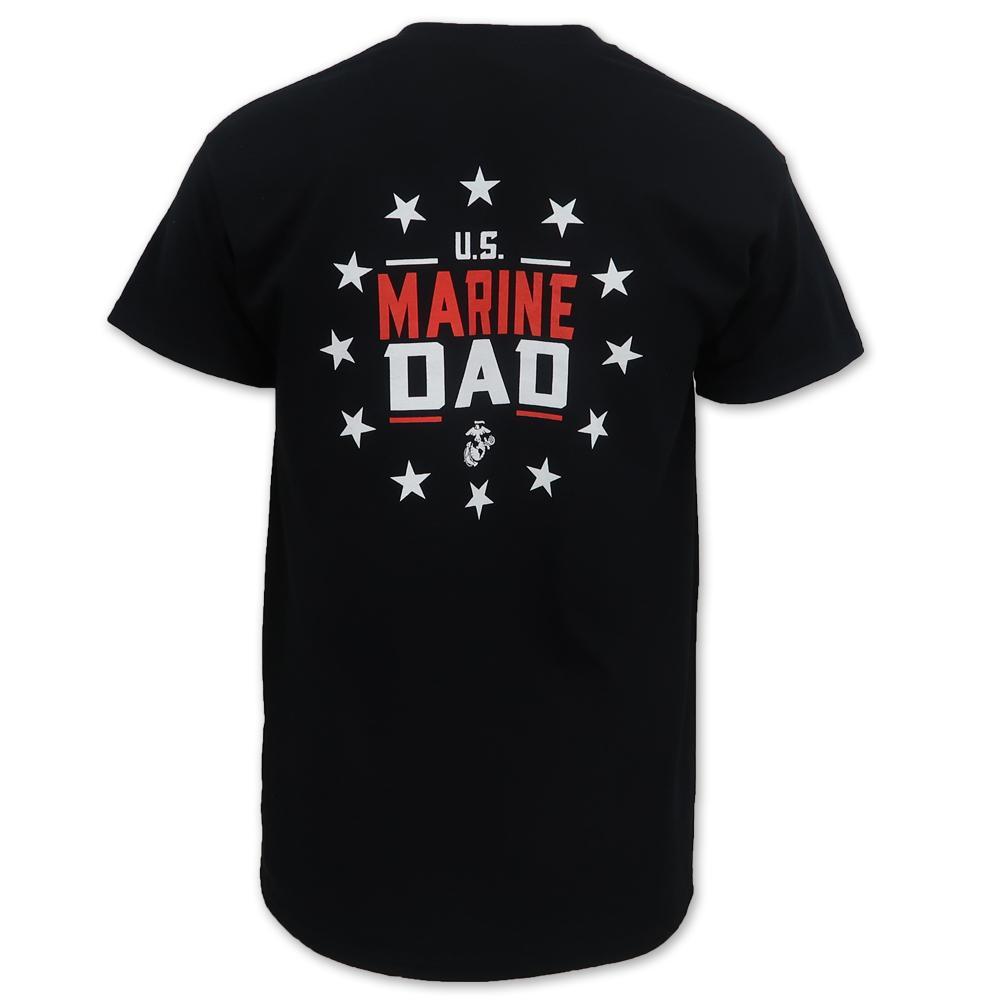 Marine EGA Dad Stars T-Shirt (Black)