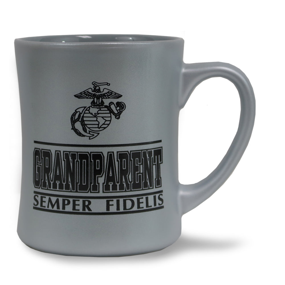 Marine Grandparent 16oz MK Matte Mug (Silver)