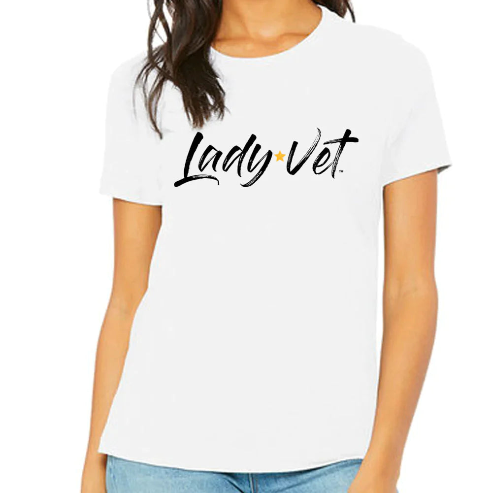 Marines Lady Vet Full Chest Logo Ladies T-Shirt