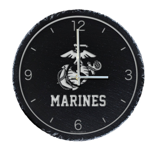 Marines EGA Slate Clock (Black)