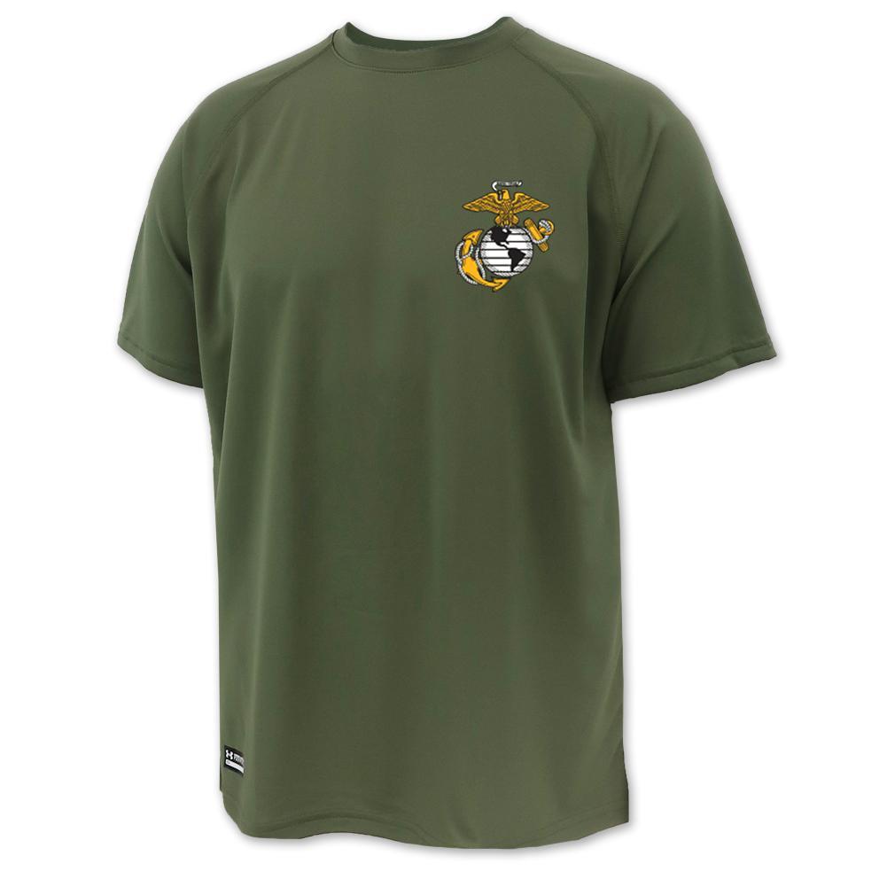 Marines Under Armour Mens Tactical Tech T-Shirt (OD Green)