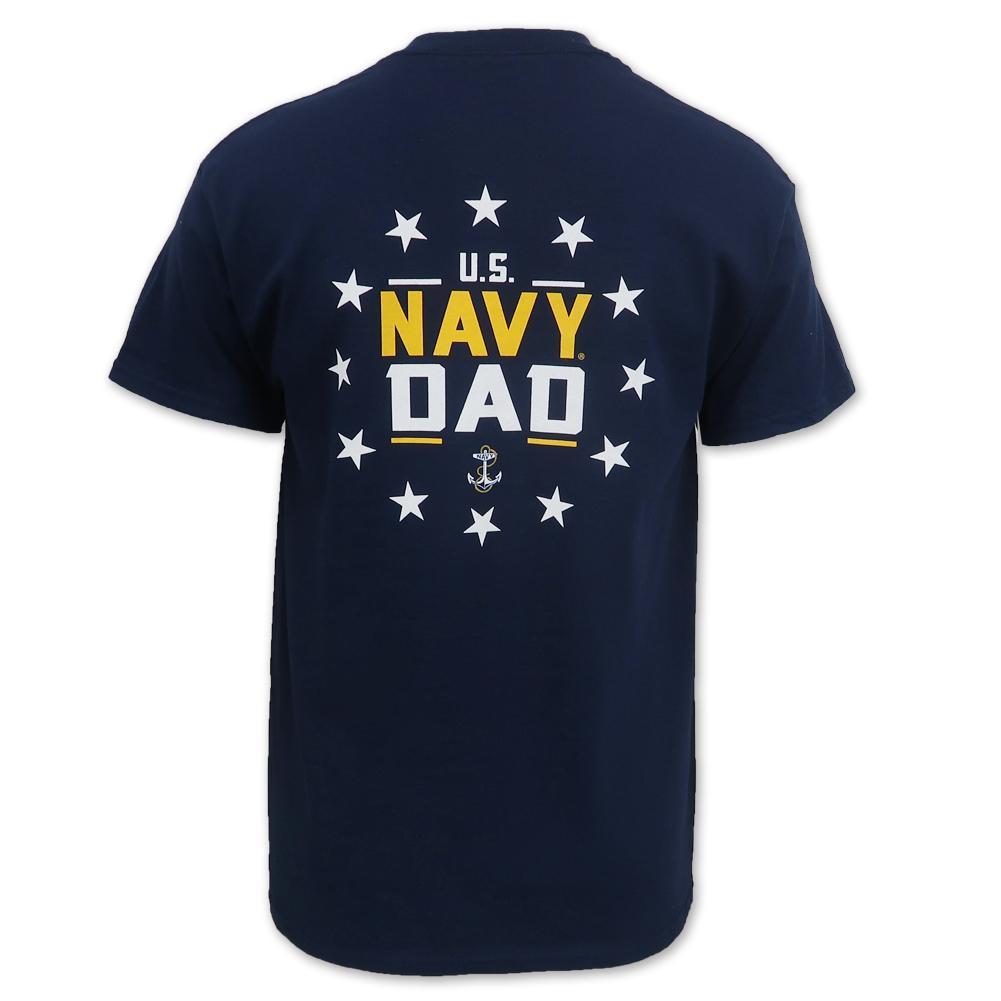 Navy Anchor Dad Stars T-Shirt (Navy)