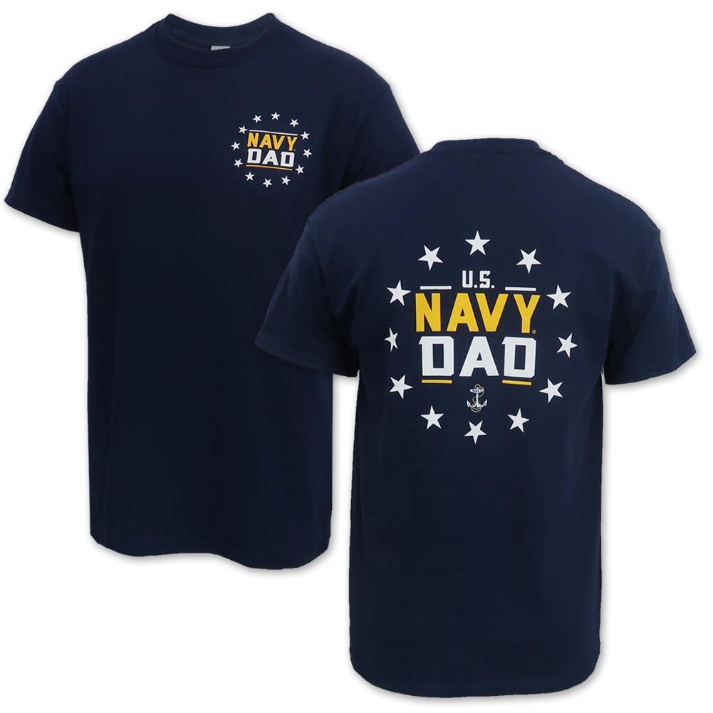 Navy Anchor Dad Stars T-Shirt (Navy)