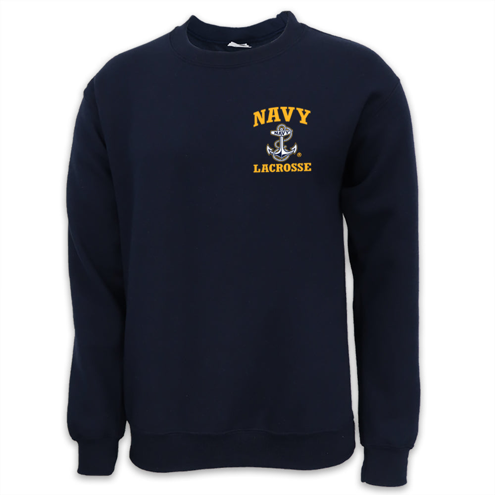 Navy Anchor Lacrosse Crewneck