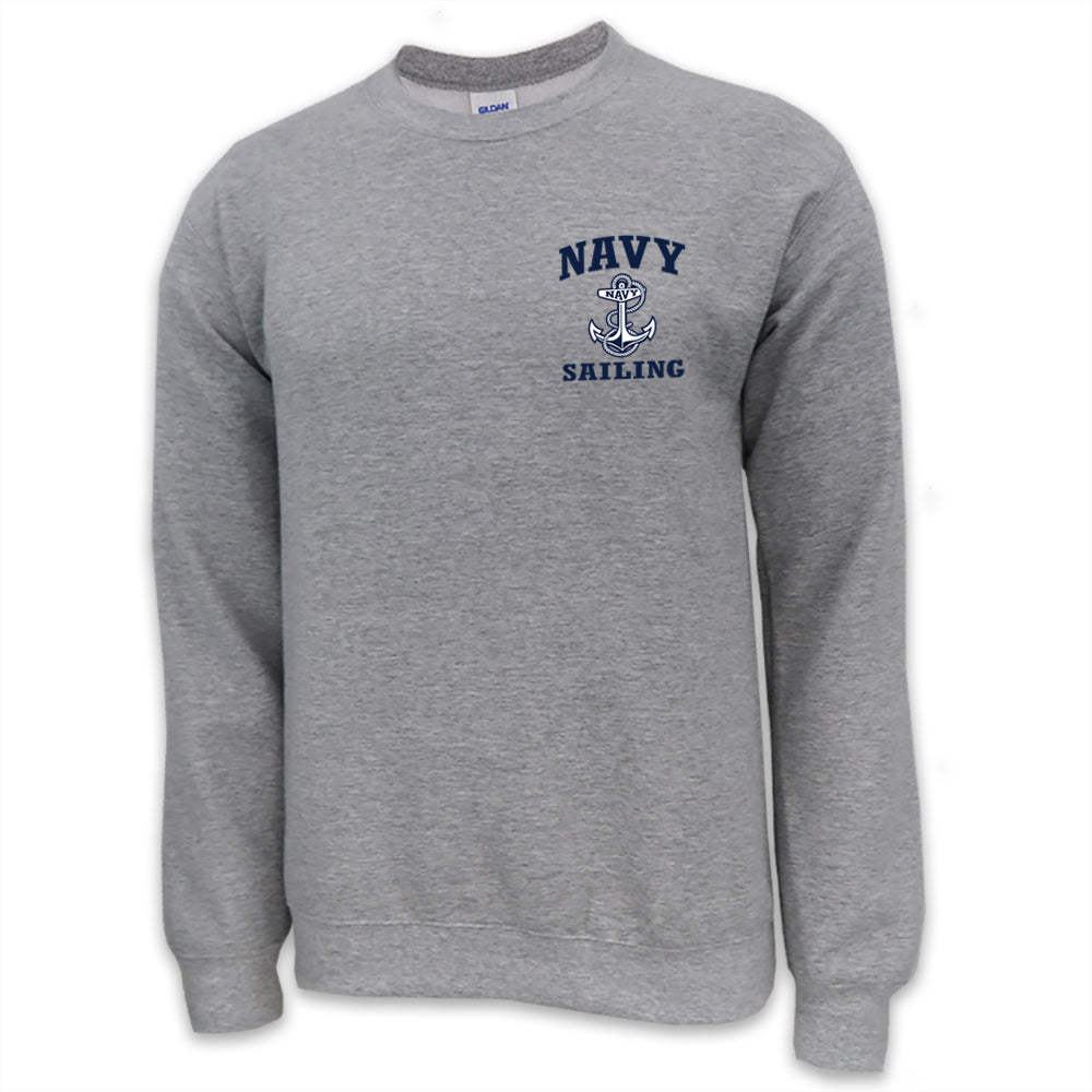 Navy Anchor Sailing Crewneck