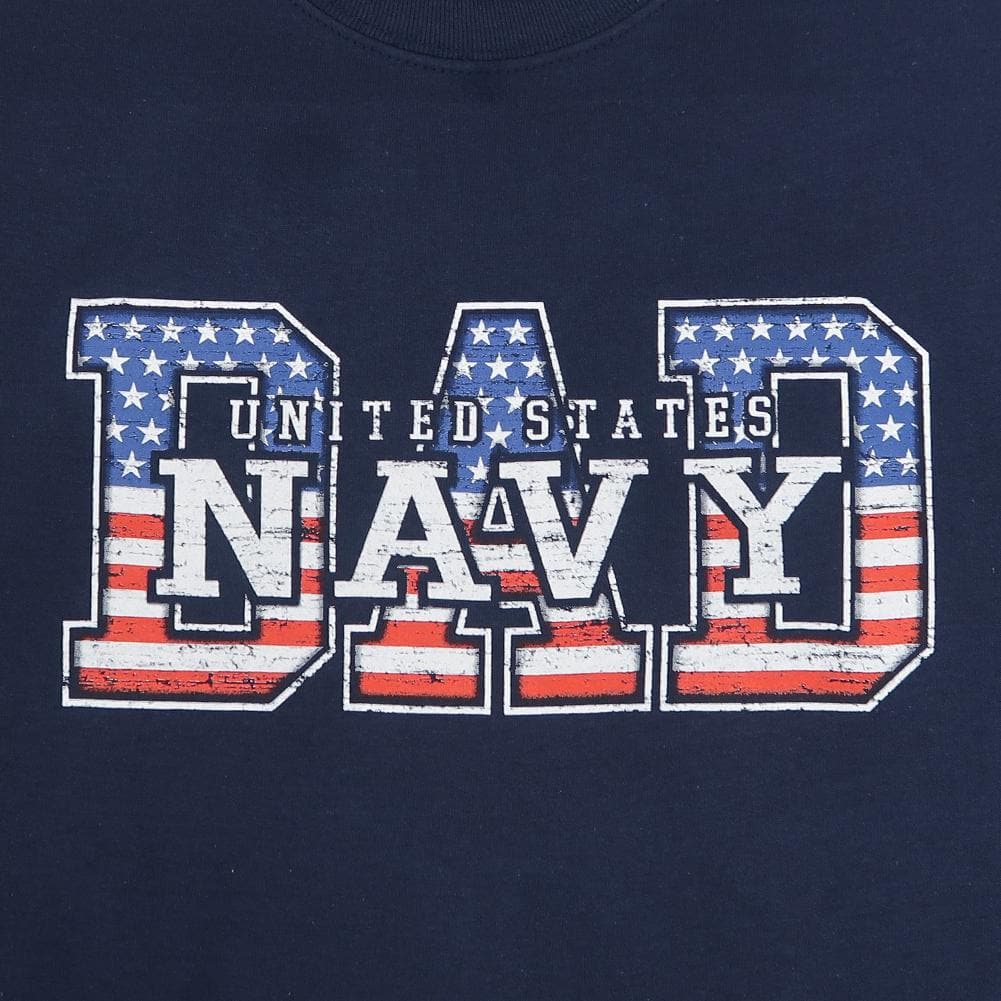 Navy Dad American Flag T-Shirt (Navy)