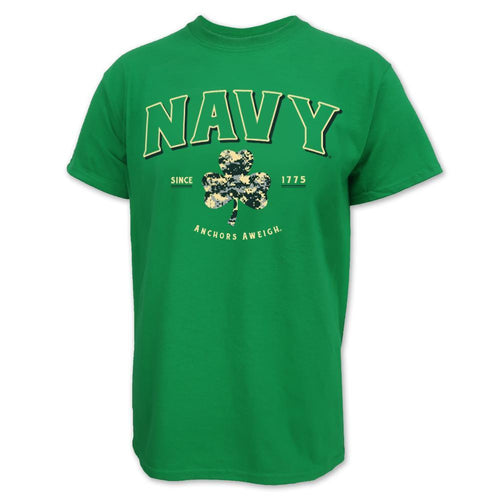 Navy Digi Camo Shamrock T-Shirt (Green)