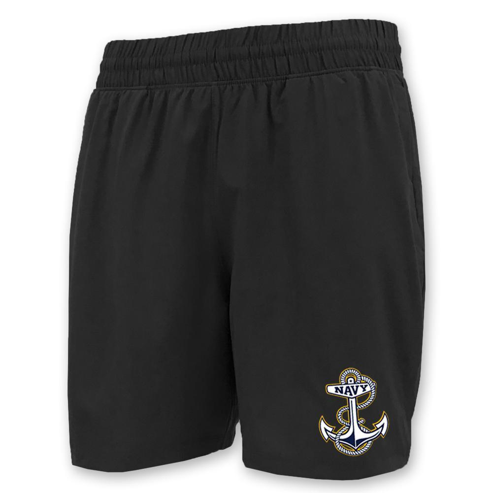 Navy Under Armour Mens Tactical PT Shorts (Black)