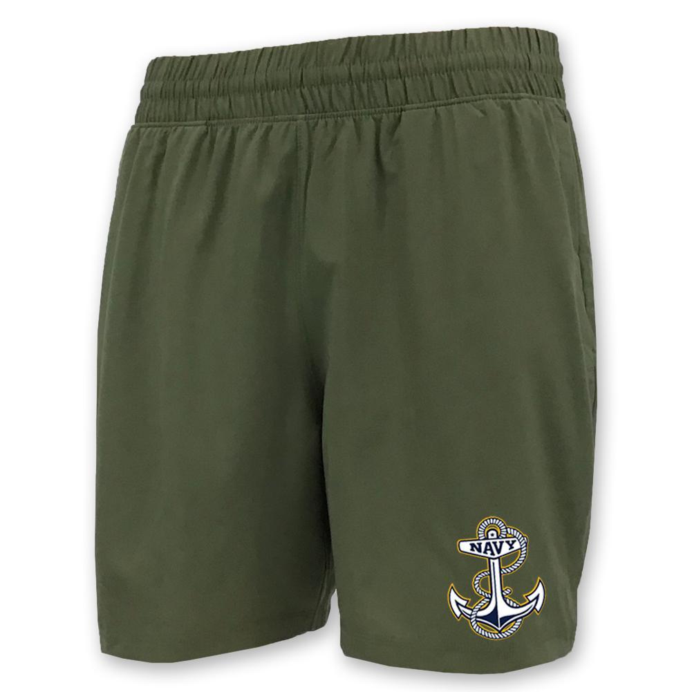 Navy Under Armour Mens Tactical PT Shorts (OD Green)