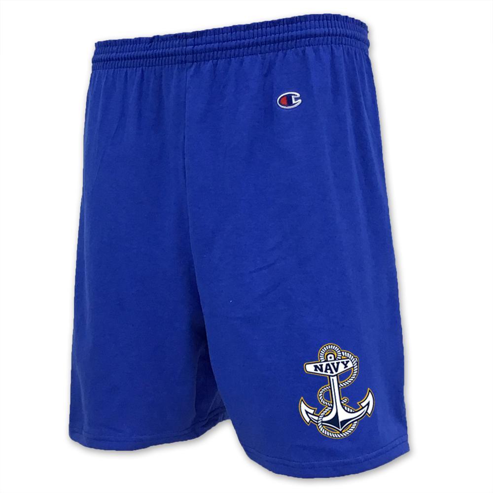 Navy Champion Anchor Logo Cotton Short