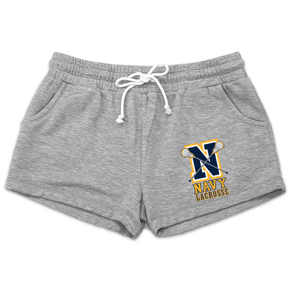 Navy Ladies Lax Logo Rally Short