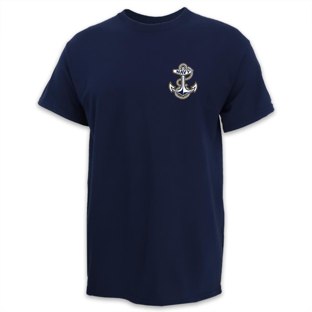 Navy Anchor Logo USA Made T-Shirt (Navy)