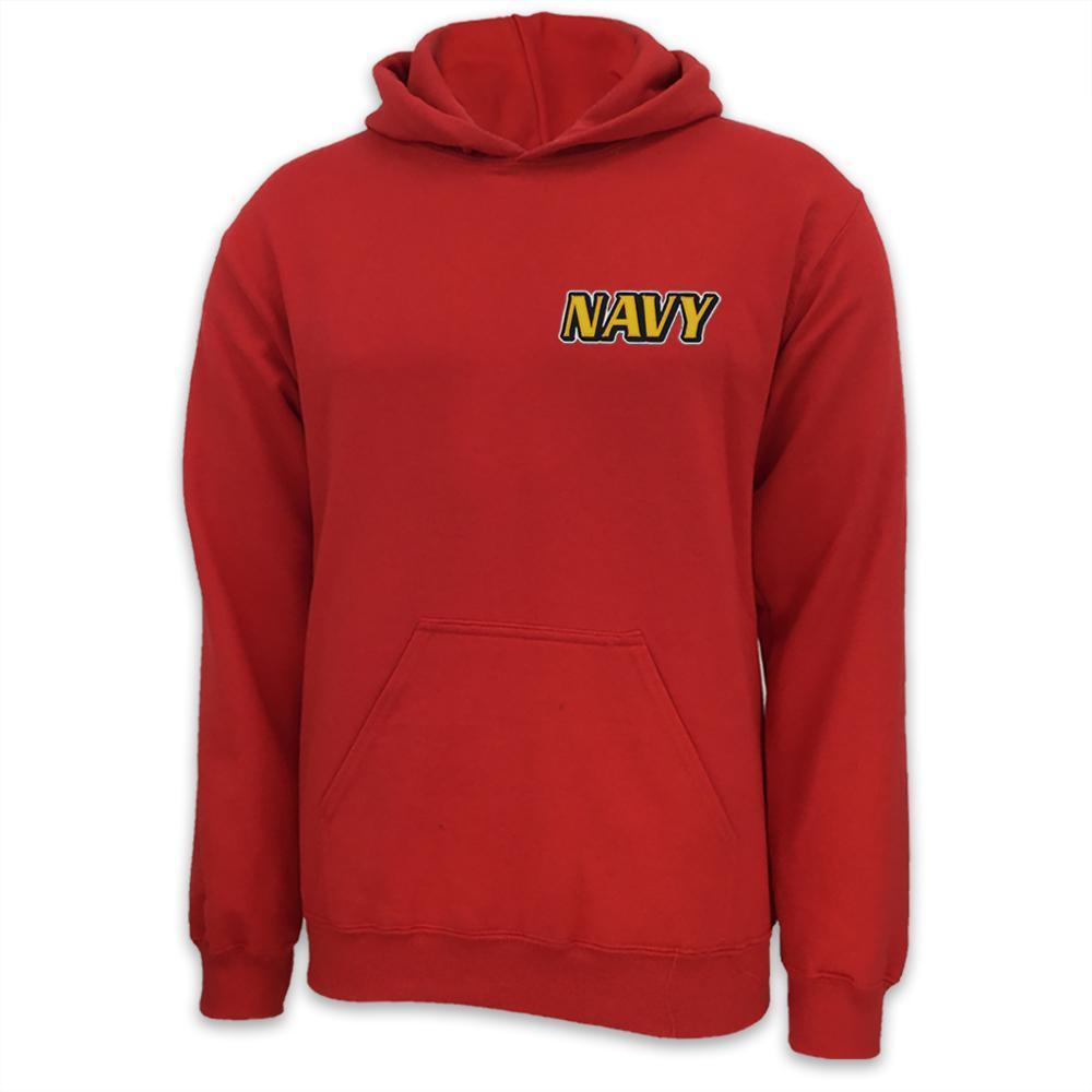 Navy Twill Logo Hood