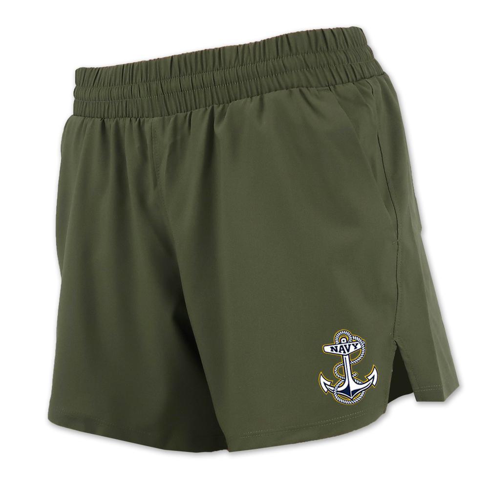 Navy Under Armour Ladies Tactical PT Shorts (OD Green)