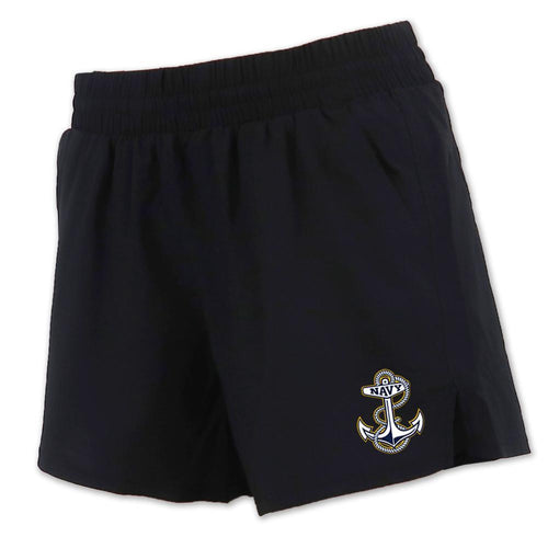 Navy Under Armour Ladies Tactical PT Shorts (Black)