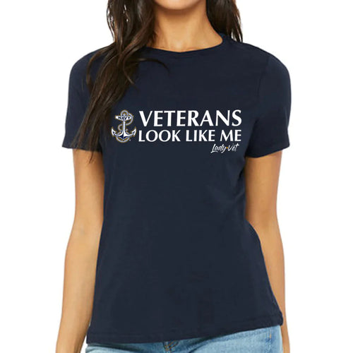 Navy Vet Looks Like Me Ladies T-Shirt