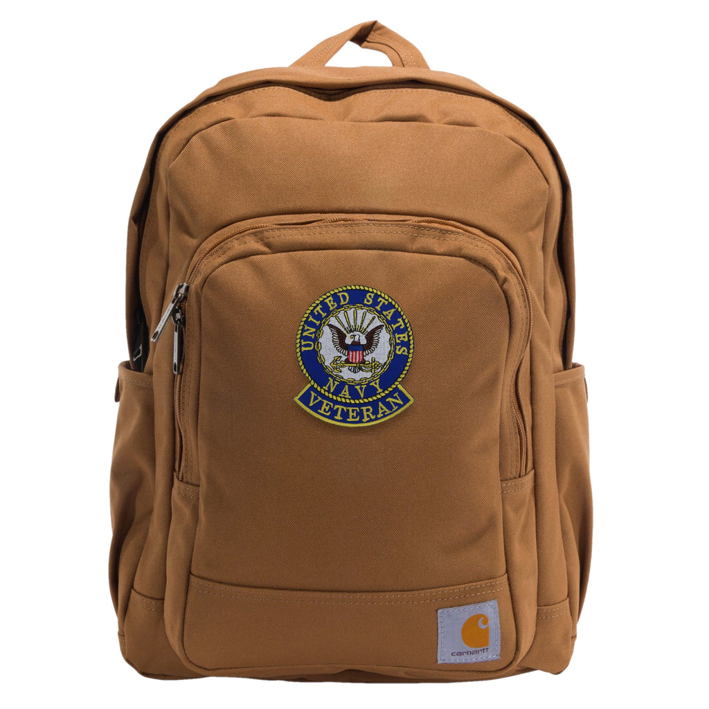 Navy Veteran Carhartt Classic Laptop Backpack (Brown)