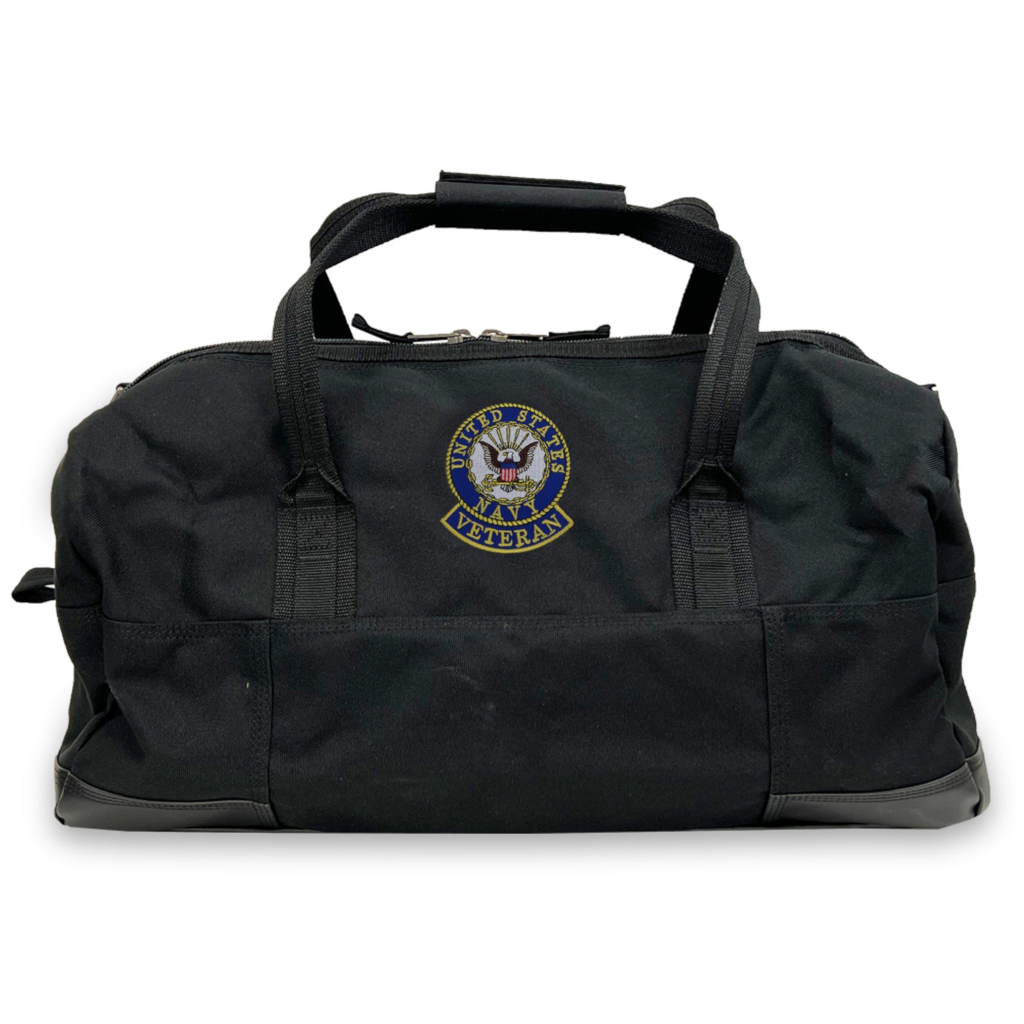 Navy Veteran Carhartt Classic Duffel Bag (Black)