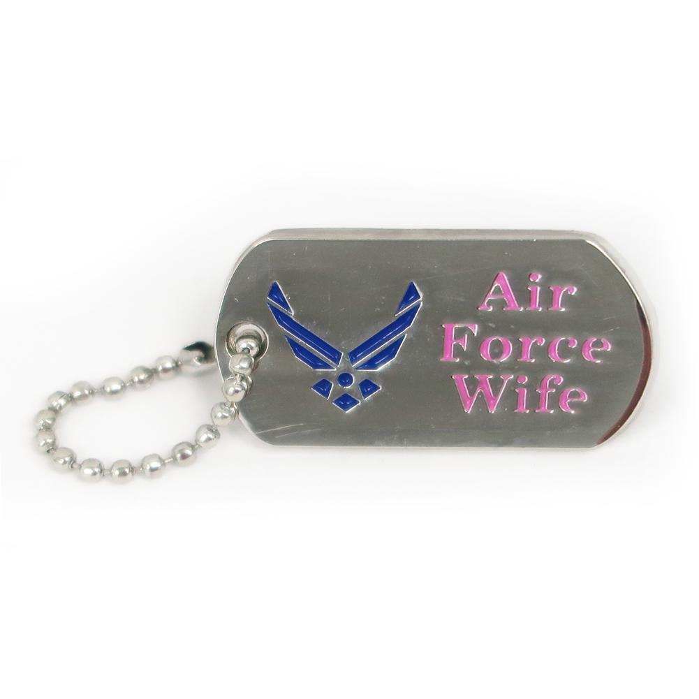 U.S. Air Force Wife Dog Tag Lapel Pin