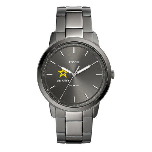 Army Star Men's Fossil Smoke Stainless Steel Bracelet Watch (Smoke)