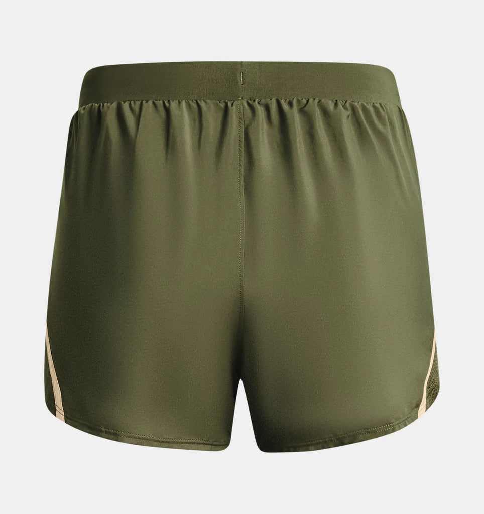 Under Armour Ladies Freedom Fly By Shorts (OD Green)