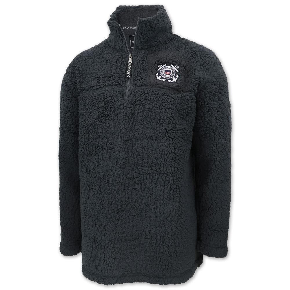 Coast Guard Sherpa Quarter Zip Pullover (Charcoal)