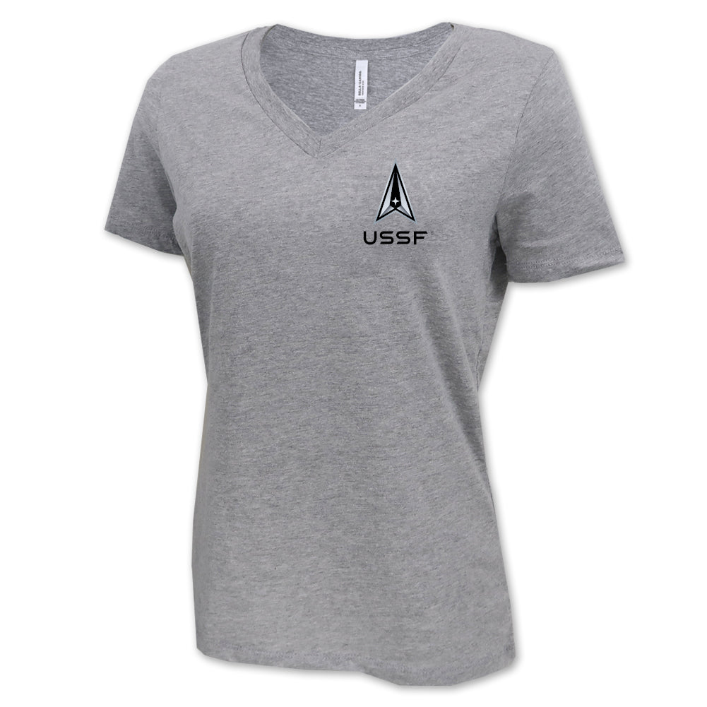 Space Force Ladies Left Chest V-Neck T-Shirt