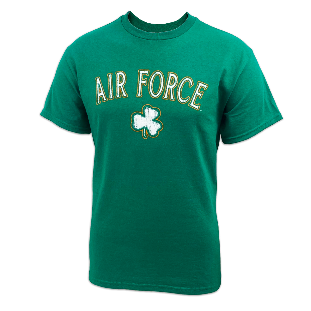 Air Force Distressed Shamrock T-Shirt (Kelly Green)