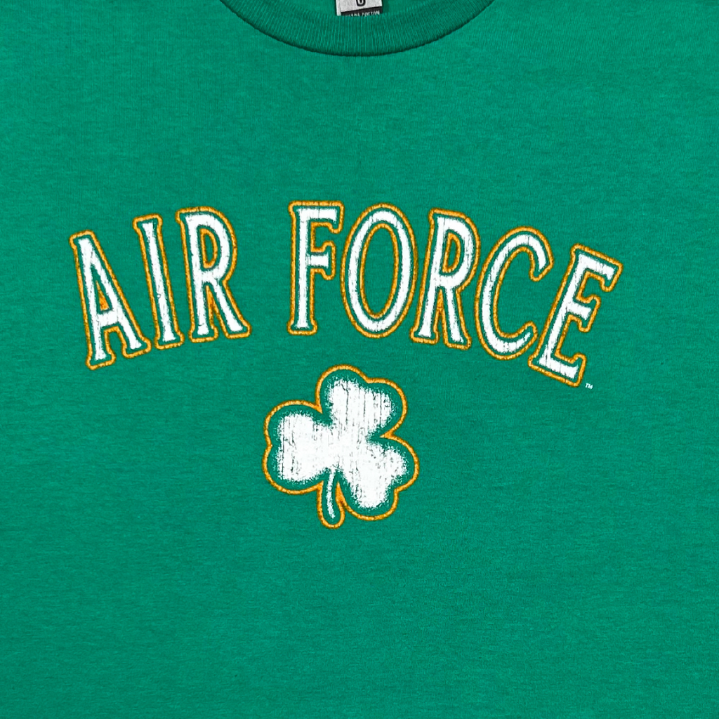 Air Force Distressed Shamrock T-Shirt (Kelly Green)