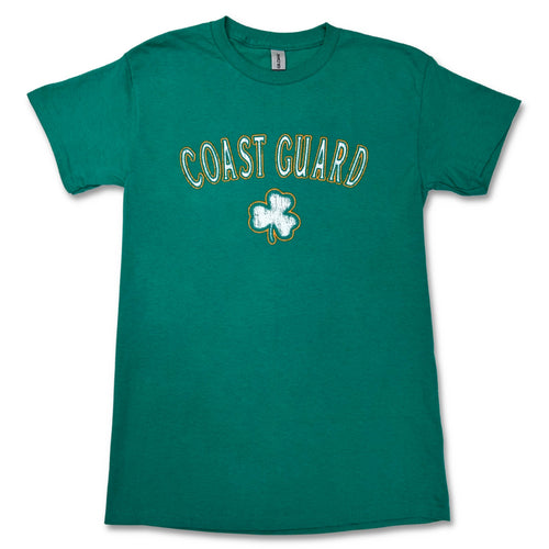 Coast Guard Distressed Shamrock T-Shirt (Kelly Green)