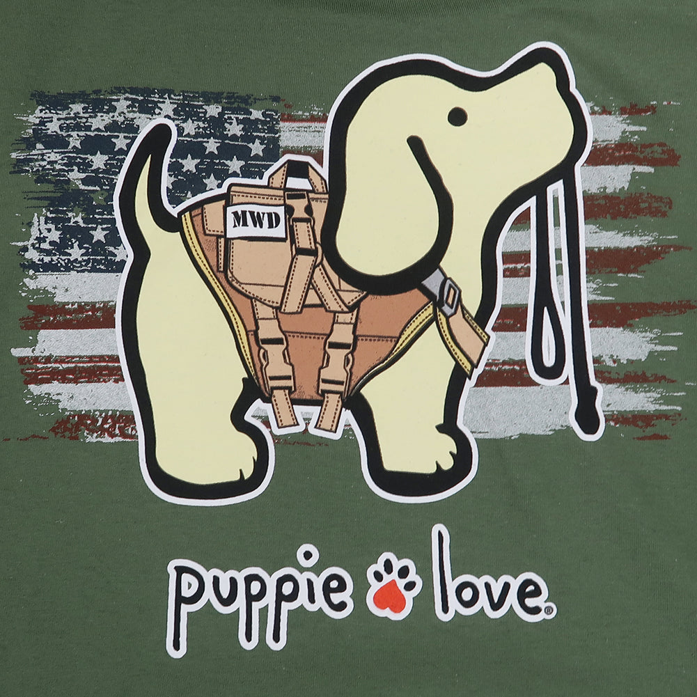 Military Working Pup Puppie Love T-Shirt (OD Green)