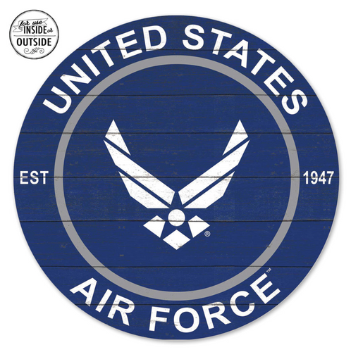 United States Air Force Indoor/Outdoor Colored Circle Sign (20x20)