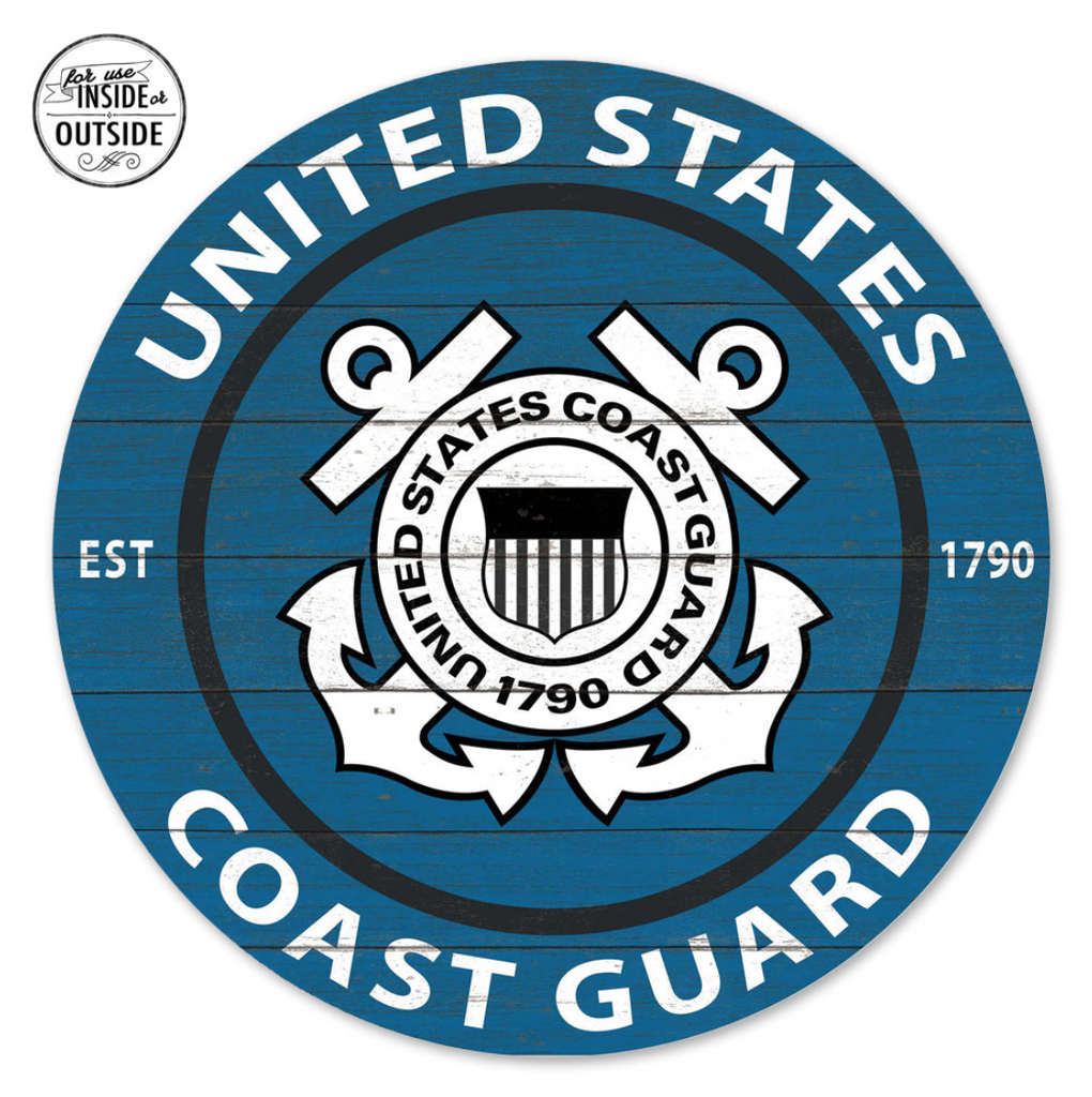 United States Coast Guard Indoor/Outdoor Colored Circle Sign (20x20)