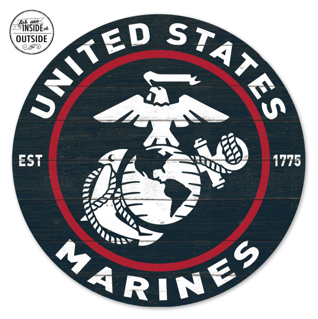 United States Marines Indoor/Outdoor Colored Circle Sign (20x20)