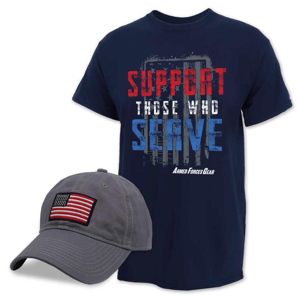 2021 Support Hat & Tee Combo (Navy/Grey)