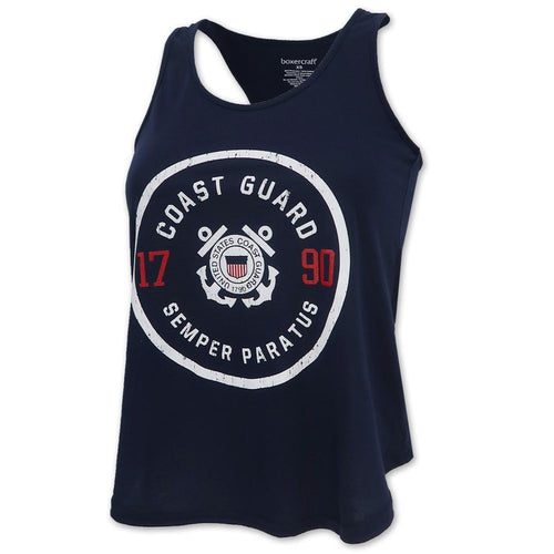 Coast Guard Ladies Essential Racerback Tank (Navy)