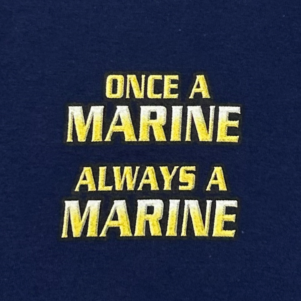 Marines Once A Marine Always A Marine Eagle T-Shirt (Navy)