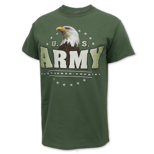 Army Eagle Head Duty Honor Country T-Shirt (OD Green)