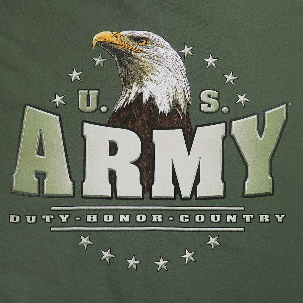 Army Eagle Head Duty Honor Country T-Shirt (OD Green)