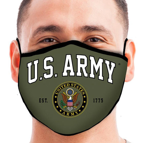 U.S. Army Arched Est. 1775 Face Mask (OD Green)-Single or 3 Pack