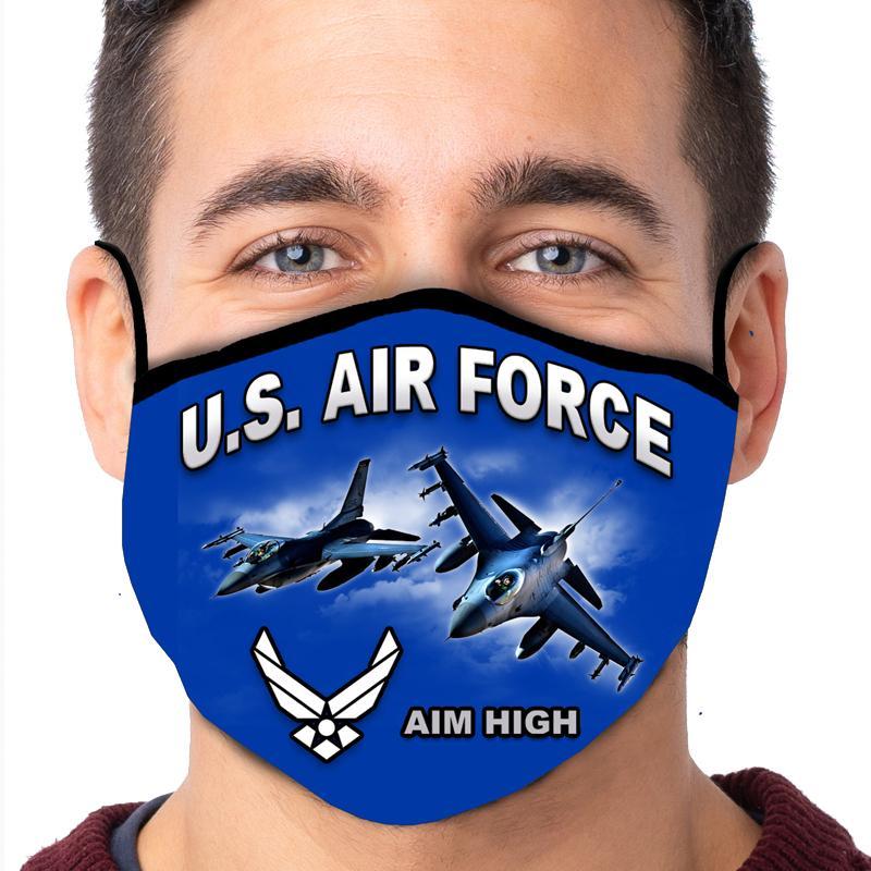 U.S. Air Force Action Face Mask (Royal)-Single or 3 Pack