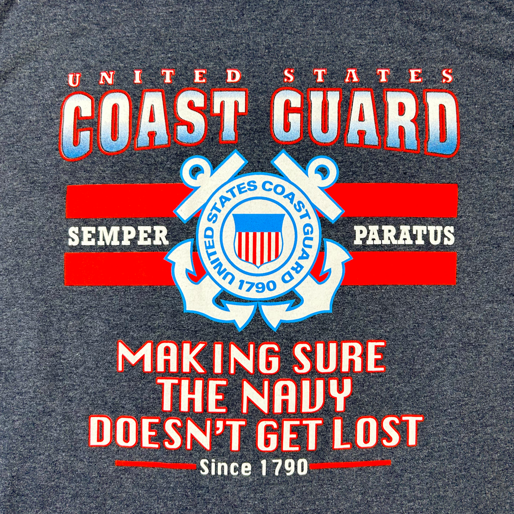 Coast Guard Making Sure Navy Doesn't Get Lost T-Shirt (Heather Navy)