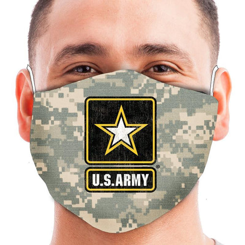 U.S. Army Star Face Mask (Camo)-Single or 3 Pack