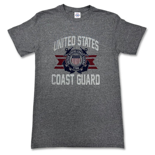 Coast Guard Vintage Basic T-Shirt (Grey)