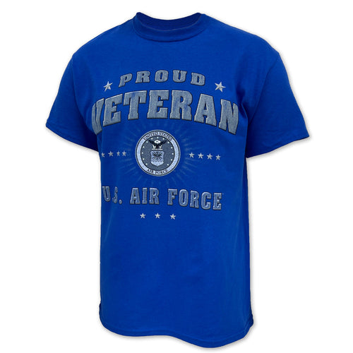 U.S. Air Force Proud Veteran Burst T-Shirt (Royal)