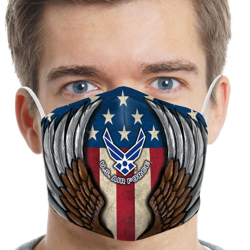 United States Air Force Eagle Wings Face Mask-Single or 3 Pack